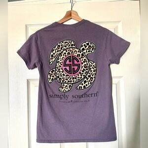 Simply Southern cheetah turtle t-shirt